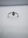 17 Korean version pure copper ring girls' small accessory, simple and ins style fashionable small round bean set ring with adjustable opening details Picture